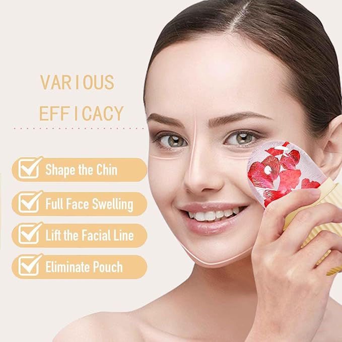 XHJRI Ice Face Roller Massager, Ice Cube Roller for Face, Eyes and Neck Naturally Conditioning and Skin Care, De-Puff Eye Bags, Reduce Migraine Pain, Reusable Massage Silicone Ice Mold (Beige)