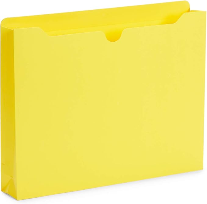 Blue Summit Supplies File Jackets Letter Size 1 Inch Expansion, Pocket File Folders Letter Size Expanding 1 Inch, Assorted Colors, Reinforced Straight Cut Tab Expandable Document Jacket, 25 Pack