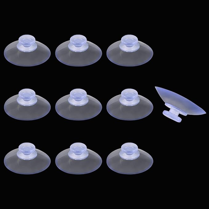 10 Pack Glass Table Suction Cups - 20mm Rubber Suckers, Anti-Collision, Desk Suction Pads