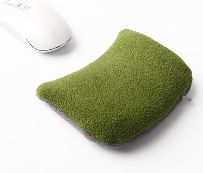 Large Mouse Wrist Rest Bean Bag, Ergonomic Mouse Support Pad Filled Ergo Beads for Computer, Laptop, PC Gaming (Green)