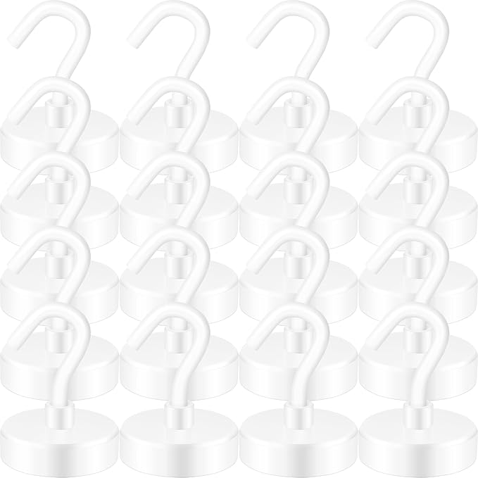Neosmuk Magnetic Hooks, Cruise Ship Essentials, 26#,White