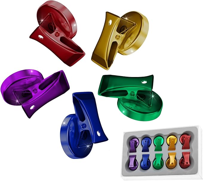 Force Magnet - Magnetic Clips Pack of 10 - Premium Quality Magnet Clips with Anti-Scratch Pads - Make Notes, Remember Appointments and Hang Keys on Metal Surfaces - Heavy Duty (Mixed Colors)