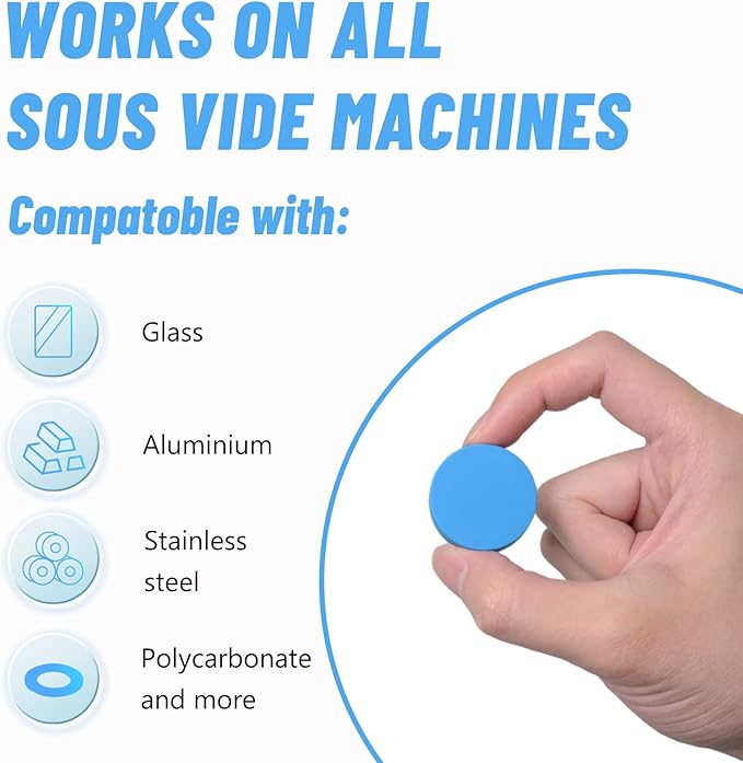 T-mark 4/12 Pack Sous Vide Magnets, Keep Bags Submerged and in Place-Prevent Floating Bags and Undercooking Food Safe Silicone and Stainless Steel Better Performance than Magnets, Clips or Rack(12