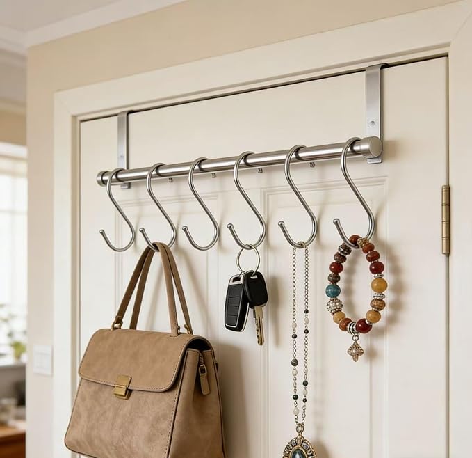 10 Pack 4.9 Inches Extra Large S Shape Hooks Heavy-Duty Metal Hanging Hooks Apply Kitchenware Bathroom Utensils Plants Towels Gardening Multiple uses Tools (Silver)