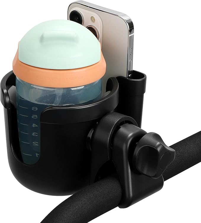 Accmor 2-in-1 Walker Cup Holder with Phone Holder, Wheelchair Cup Holder, Rollator Cup Holder, Cup Phone Holder for Walker, Wheelchair, Rollator, Mobility Scooter