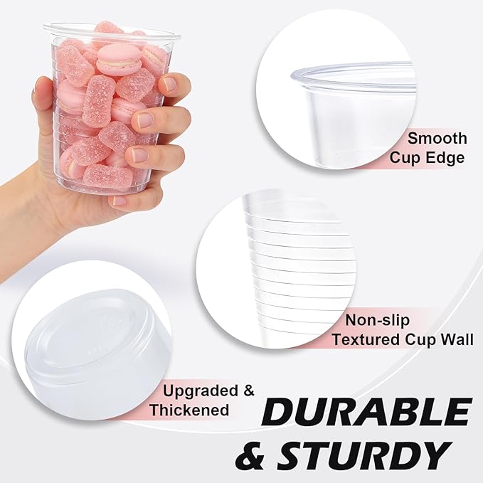 Lamosi 1500 Pack 5 oz Clear Plastic Cups, Disposable Party Cups, Small Clear Plastic Cocktail Tumblers for Mouthwash Bathroom, Tasting, Drinking