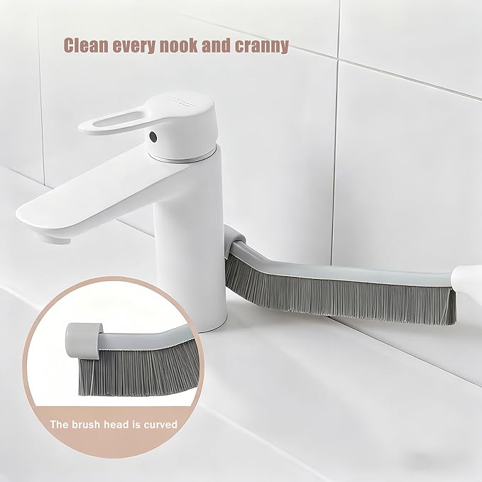 Crevice Cleaning Brush - Grout Scrub Brush, House Cleaning Supplies, Gap Cleaning Tools, Home Essentials, Gifts for Women Men, Hard Bristle Crevice Cleaner Brush for Household Use, Bathroom