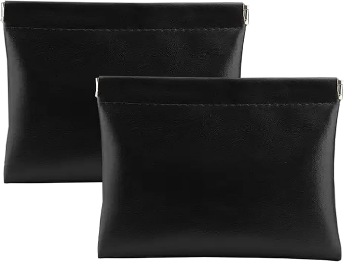 2 PCS Small Makeup Bag for Purse, Coin Purse for Women Lipstick Cosmetic Accessories Organizer, Mini Portable Cosmetic Bags, Small Travel Kit Storage Pouch (2 Medium), LQB-CB