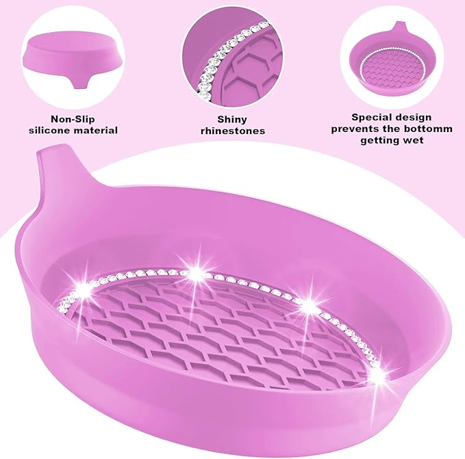 4 PCS Car Cup Coasters, Universal Cup Holder Coaster for Car Accessories, Bling CupHolders Insert for Women Non-Slip Silicone Car Cup Holder Coasters