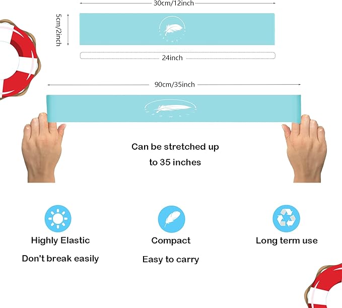 Towel Bands (6 Pack) - Stretch Beach Towel Clips for Beach Cruise Pool Chairs, Lounge Towel Holder Elastic, Cruise Ship Essentials(6 Mix)