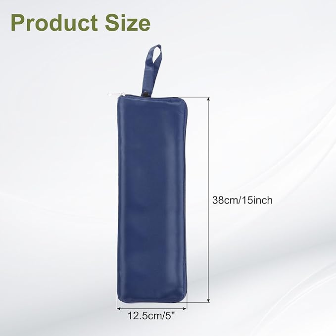 uxcell Wet Umbrellas Bag, 15 x 5 Inch Waterproof Oxford Cloth Reversible Umbrellas Sleeve Cover Portable Waterproof Case for Wet Travel Folding Umbrellas Travel Home Outdoor, Dark Blue