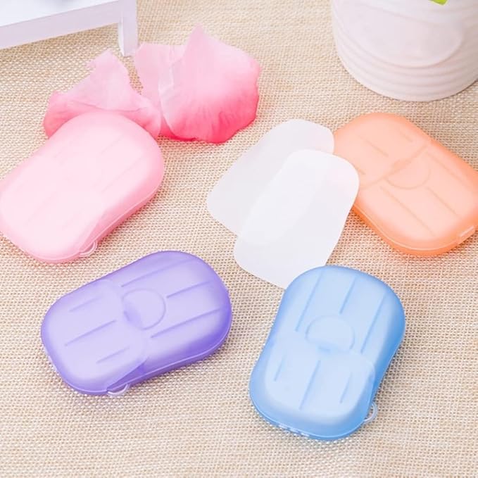 5 Boxes 500 Sheets Colorful Disposable Soap Paper Hand Cleaner Fragrance Mini Color for school Indoor, Outdoor, Travel, Camping Hiking，Paper Soap，Travel,Foot Hand Care
