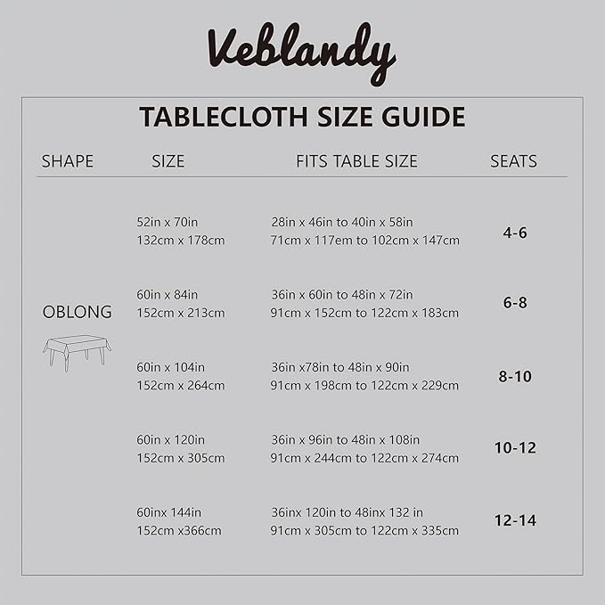 Faux Linen Rectangle Tablecloth Waterproof 60x144 inch Table Cloth Stain and Wrinkle Resistant Washable, Decorative Fabric Table Cover for Dining, Kitchen, Wedding and Parties, Coffee
