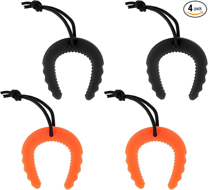 4 Pcs First Responder Door Stop, Rubber Door Stopper Wedge Doors Jam for Law Enforcement Police Firefighter Emergency Medical Services Gear Accessories (2 Black/2 Orange)
