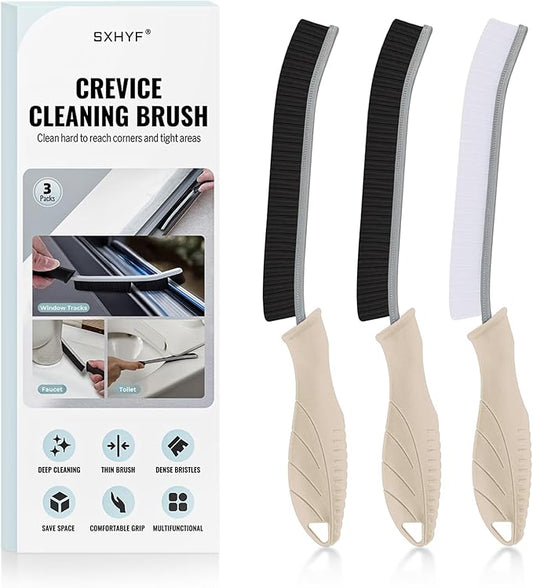SXhyf Crevice Cleaning Brush - Grout Scrub Brush, House Cleaning Supplies, Gap Cleaning Tools, Home Essentials, Gifts for Women Men, Hard Bristle Crevice Cleaner Brush for Household Use, Bathroom