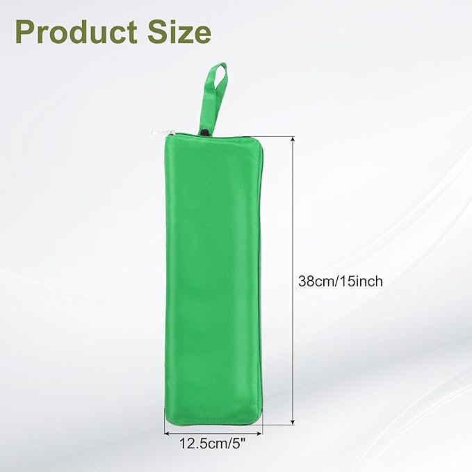 uxcell Wet Umbrellas Bag, 15 x 5 Inch Waterproof Oxford Cloth Reversible Umbrellas Sleeve Cover Portable Waterproof Case for Wet Travel Folding Umbrellas Travel Home Outdoor, Green