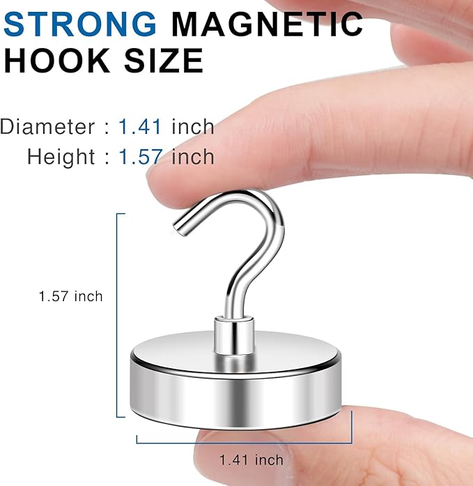 LOVIMAG Magnetic Hooks, 170lbs+ Strong Magnetic Hooks for Cruise Cabins Heavy Duty, Cruise Ship Essentials 2026, Refrigerator Magnets for Fridge, Hanging, Classroom Must Haves, Grills -25 Pack