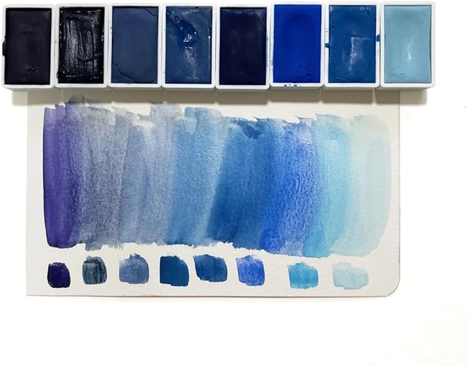 48Pcs Empty Watercolor Paint Pans – Full Pans, 3ml White Plastic Pans for Metal Watercolor Tins, Perfect for DIY Custom Palette, Repacking Solid & Homemade Watercolors