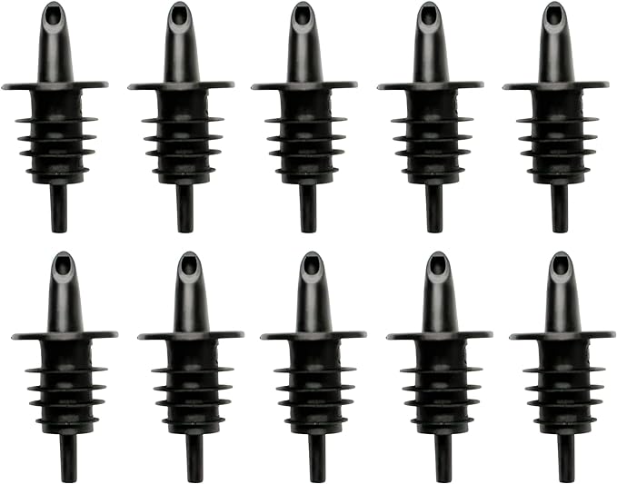 Hawaiian Shaved Ice Syrup Precise Control Bottle Pourers, Professional Pour Spouts for Snow Cone & Drink Flavors (10-Pack)