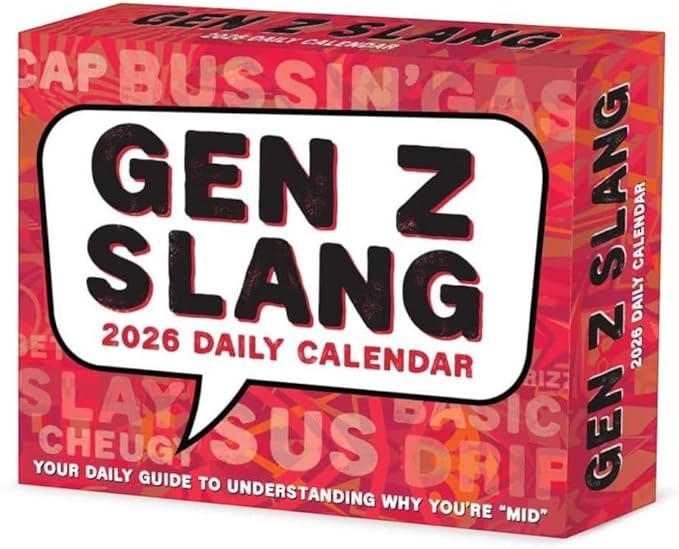 Willow Creek Press, Office Lingo 2026 Desk Calendar, 6.18'' X 5.43'', Daily Calendar with Adhesive Binding