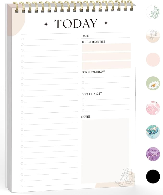 Forvencer To Do List Notepad with 52 Sheets (6.5 x9.8), To Do List Notebook for Work, Undated Daily Planner Organizer for Tasks Checklist & Goal Planning, To Do List Perfect for Office, School