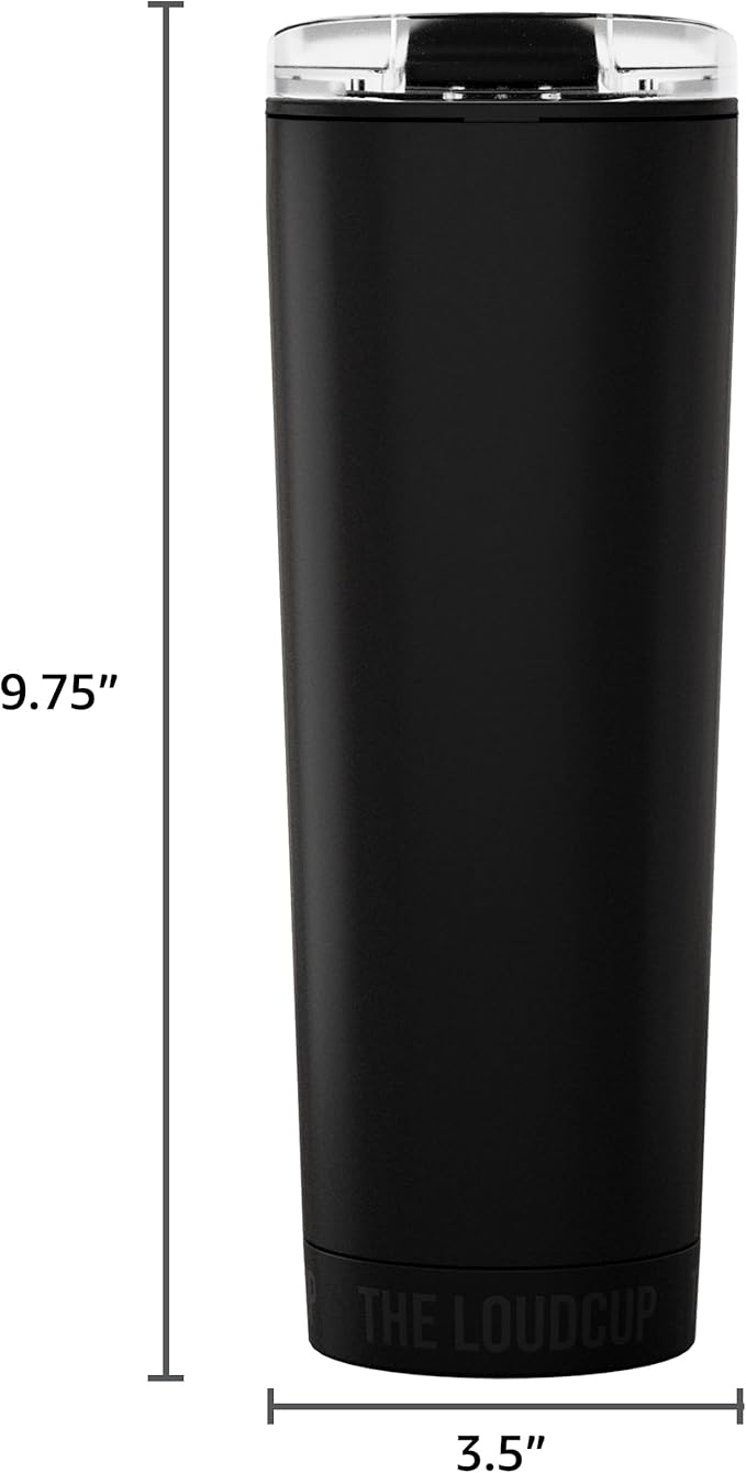 The LoudCup Blow Horn Tumbler, Cheer & Sip 2-in-1 Reusable Water Bottle with Built-In Horn for Sports Games, Tailgates, Parties & Events, BPA-Free