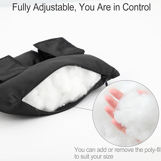 Satin Neck Pad Strap Cushion for Arm Sling Pillow Comfort Support Padding Rotator Cuff Replacemet Surgery Elbow Brace Carry Padded Cover Broken Wrist Hand Injury, Black