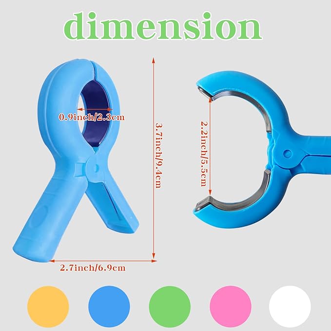 10 Pcs Beach Towel Clips for Beach Chairs, Towel Holder for Beach Chair Pool Chair on Cruise, Jumbo Size Heavy Duty Clothes Pins, Beach Chair Clips to Keep Your Towel from Blowing Away. (10)