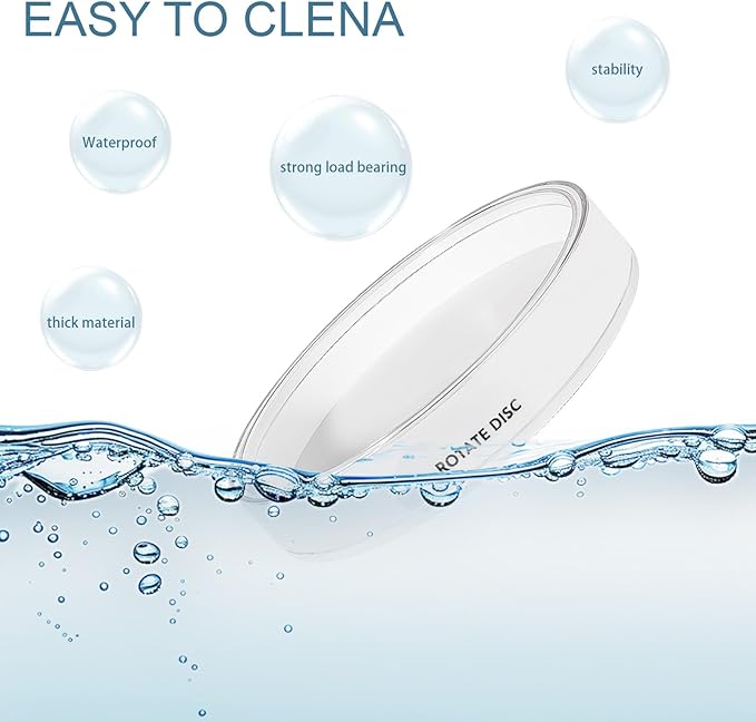 Anyoifax 360 Rotating Makeup Organizer Perfume Tray Skincare Holder Spinning Cosmetic Storage Bathroom Countertop Organizer Lazy Susan Turntable for Dresser, Vanity, Kitchen, Large White