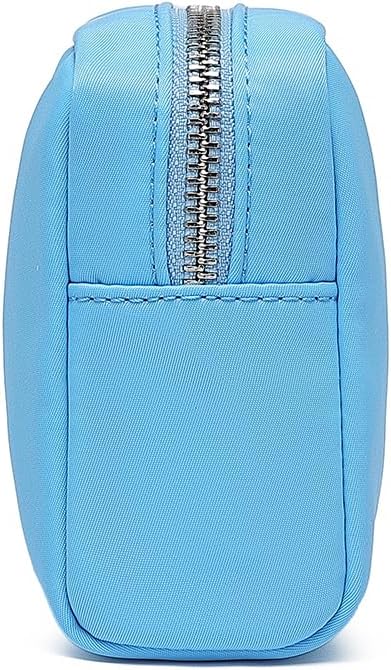 Waterproof Makeup Bag Large Capacity Women's Classic Black Wash Bag Adjustable Partition Wash Bag Brush and Cosmetic Carrying Bag… (Sky Blue)