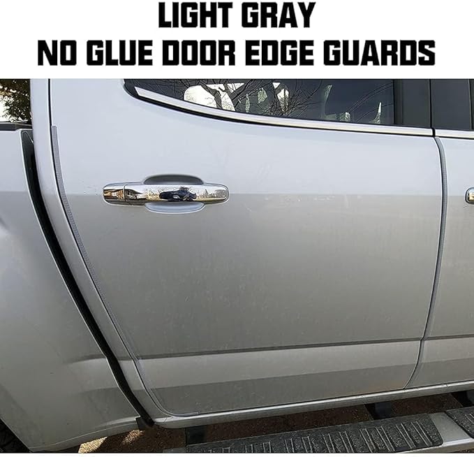 Winunite 32.8ft(10m) Car Door Edge Guards Light Gray– Fits Most Vehicles, No Glue, U-Shaped, Built-in Metal Clips, Scratch and Chip Resistant – Reduces Dings in Parking Lots