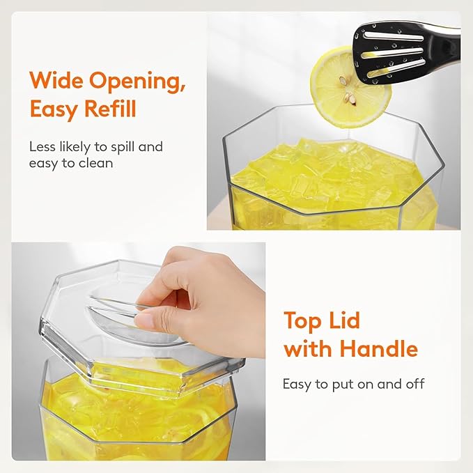 Lifewit 1 Gallon Drink Dispenser for Parties, 4L Plastic Beverage Container with Stand for Juice/Tea/Soda & Lemonade, Clear Water Pitcher with Spigot for Mimosa Bar Hosting 39 x 16 cm/15x6"