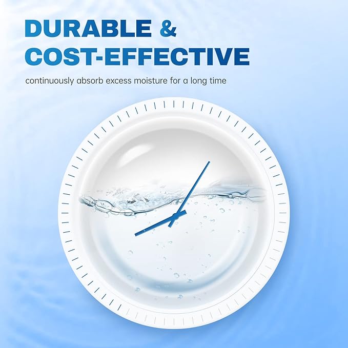 Vacplus Moisture Absorbers 6 Pack, Portable Humidity Absorber Boxes for Your Bathroom, Closet & Car, Dehumidifier with Fragrance Free, 10.5 Oz