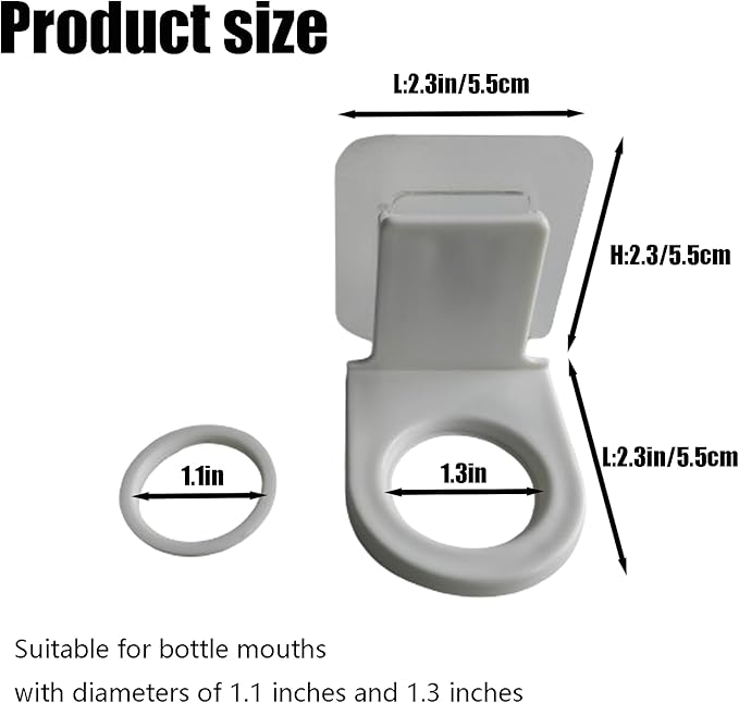 10 Pcs Wall Mounted Pump Hand Stand Hanging Jar Hanger Rack Wall Mounted Pump Hand Stand, Drill Free Wall Soap Dispenser Lotion Container for Kitchen Bathroom,Soap Bottle Dispenser Holder