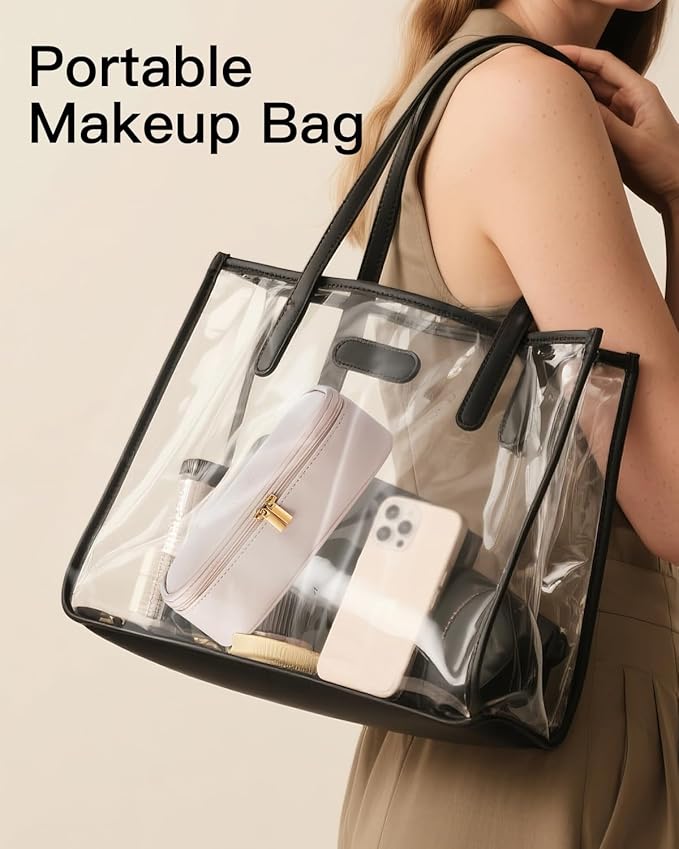 Vlando Makeup Travel Bag,Small Makeup Bag for Women,Gifts for Women Girls, Makeup Pouch Purse Travel Essentials Toiletries-Apricot Pink