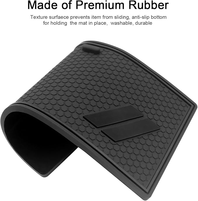 Center Console Mats for Durango Accessories 2014 2015 2016 2017 2018 2019 2020 Cup Holder Insert Coasters Custom Fit Cup Liners Pads Interior Decoration (Black Trim) - 5 Pcs Set