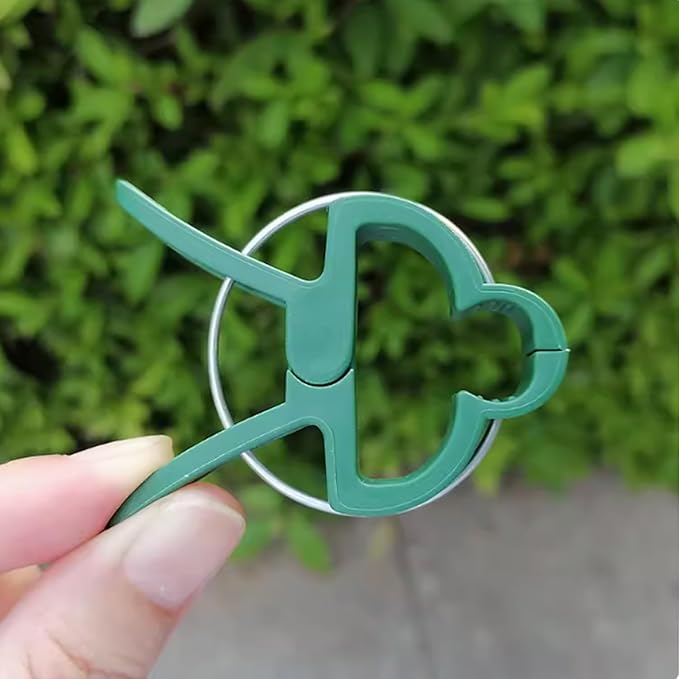 40Pcs Plant Clip Garden Clip Plant 2 Size Reusable Tomato Clip,Multi-Purpose Plant Rattan Clip Rose,Sturdy Cucumber Orchid Clip Plant Support Adjustable Clip Green (20 Large + 20 Small)