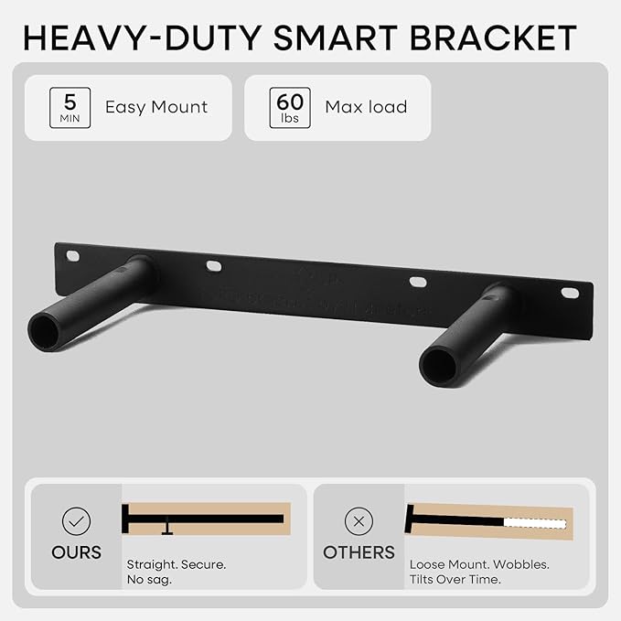 Homeforia Classic Walnut 16 inch Floating Shelf, High End Solid Real Wood Small 16inch Floating Shelves for Wall Mounted, 16in Floating Shelves, Heavy Duty Bracket, 16 X 6.5 X 1.75 inches, Set of 4