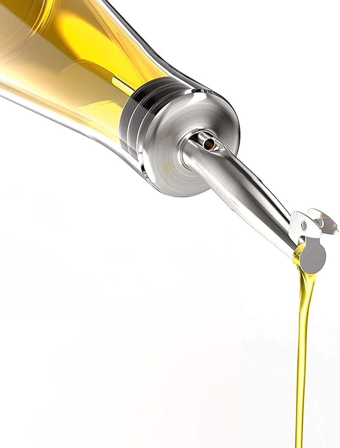 Oil Spout Stainless Steel Pourers, Speed Liquor Bottle Pourer 4 Pcs for About 3/4" Bottle Mouth