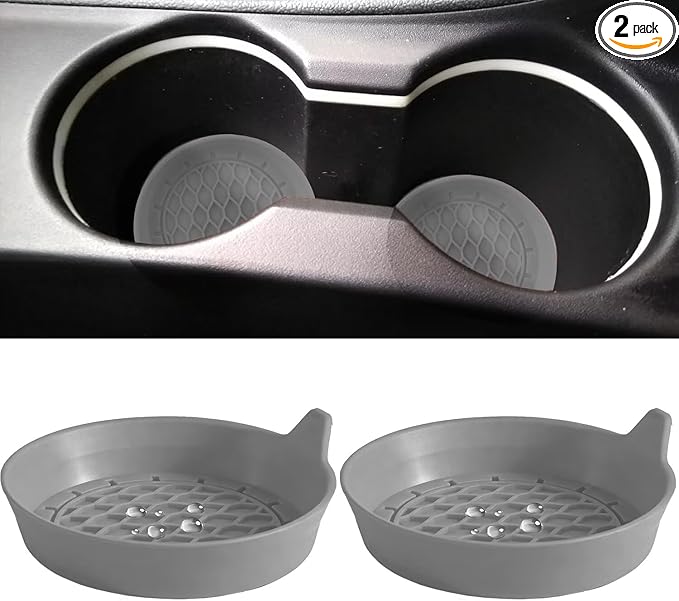 2 PCS Car Cup Coasters, Universal Cup Holder Coaster for Car Accessories, CupHolders Insert for Women Non-Slip Silicone Car Cup Holder Coasters