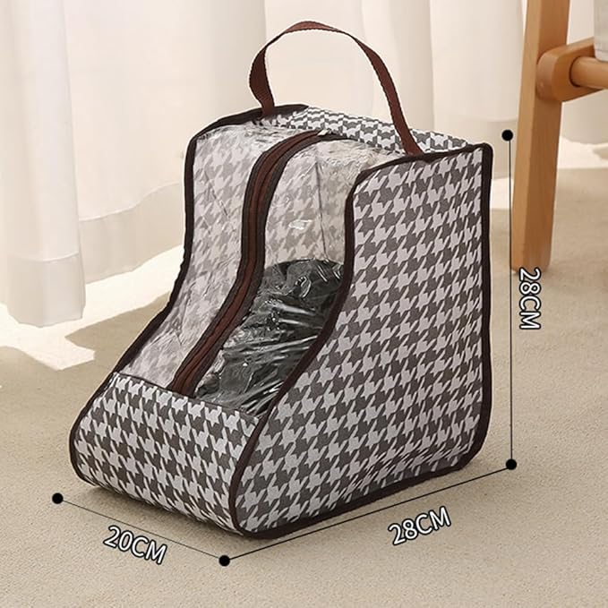 Travel Shoe Bags Tall/Short Boots Storage Bags Dust-proof Shoe Storage Organizer Shoe Pouch with Zipper for Travel and Daily (1 pack tall and 1 pack short)