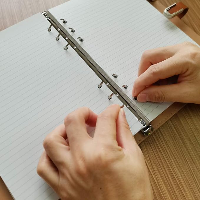 (3-Pack) A5 Lined Refills Paper for Filofax Planner/Binders/Organizer, 6 Hole Punched Loose Leaf Paper, Total 300 Sheets/600 Pages, 100gsm, White, 148 x 210mm