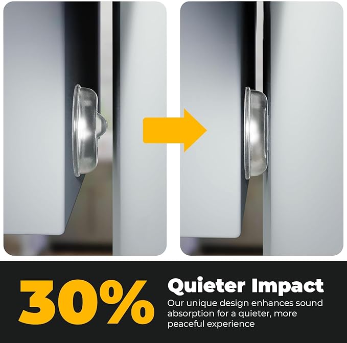 128 Self Adhesive Cabinet Door Bumpers – Sticky Clear Silicone Rubber Pads for Furniture Drawers, Kitchen Cabinets, Decor, Wall Protection – Vellax