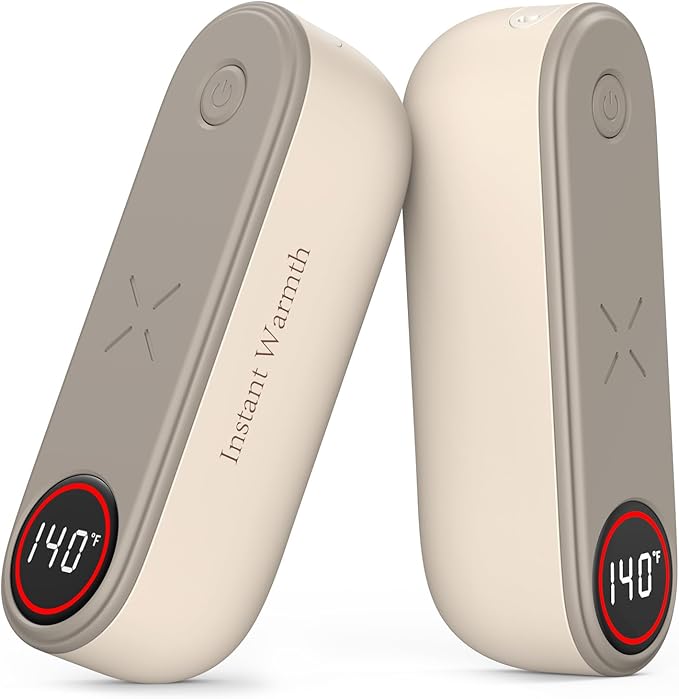2 in 1 Hand Warmers Rechargeable, Magnetic Electric Hand Warmer 8000mAh USB-C, 3 Heat Levels up to 140°F, Quick Heating Portable Hand Warmers, Gifts