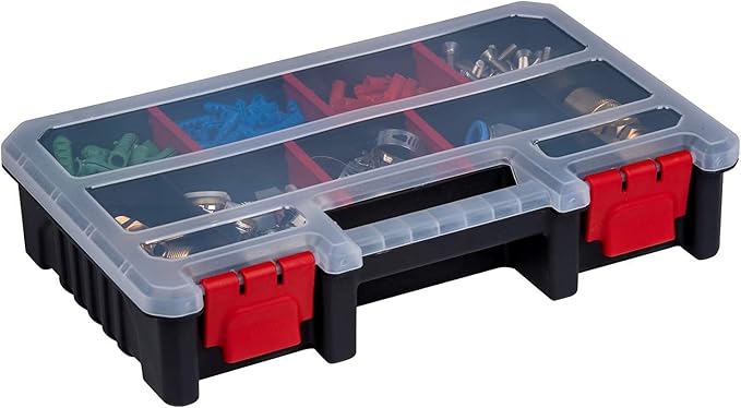 3-Pack Organizer Set – Small Parts Storage Boxes with Removable Dividers – 1 Medium & 2 Mini Hardware Cases for Screws, Bolts, Crafts – Durable Nylon Toolbox for Garage or Travel Use