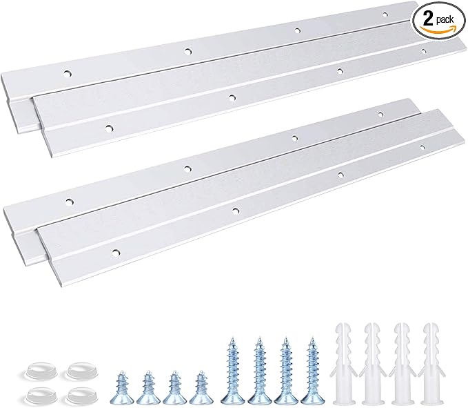 French Cleat Hanger 12 Inch, Aluminum Z Clips for Hanger Supports 80lbs - Interlocking Wall Mounting Bracket Hardware Kit for Hanging Mirrors, Picture, Shelf, Whiteboard, Art, Frames (12"-2Pairs)