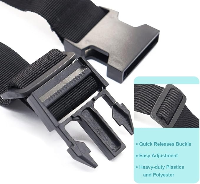 4-Pack Luggage Straps, Add Bag Luggage Straps to Connect Two Suitcases, Adjustable Luggage Belt Connector for Carry-On, Travel Attachment Accessories for Connecting Your 3 Luggage Pieces, Black