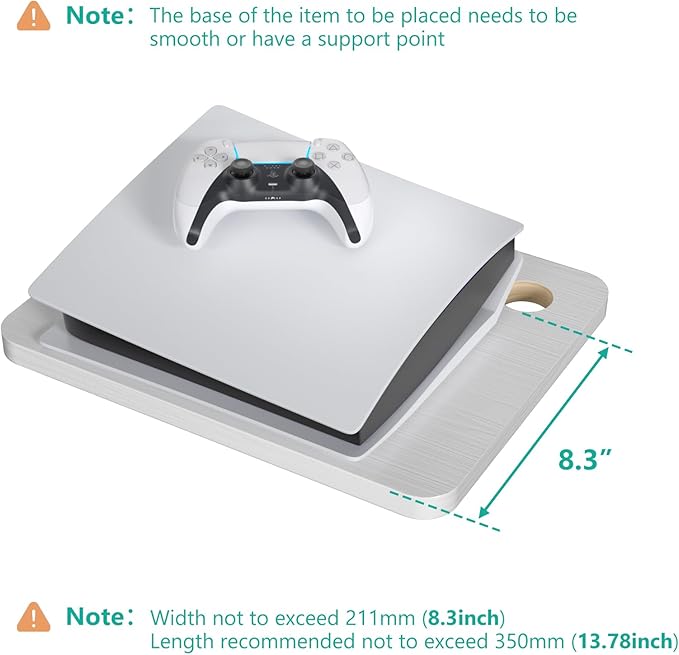 WALI Floating TV Shelf, 3 Tier Projector Shelf for DVD Players, Routers, Game Consoles, Cable Boxes, Living Room Decor Accessories, Wall Mount Shelves Holds Up to 22lbs (CS303NW), 3-Shelf, White
