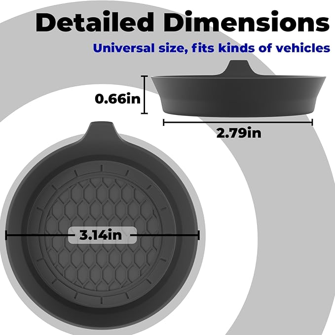4 PCS Car Cup Coasters, Universal Cup Holder Coaster for Car, Car Accessories Interior for Women and Man, Bling CupHolders Insert for Women Non-Slip Silicone Car Cup Holder Coasters