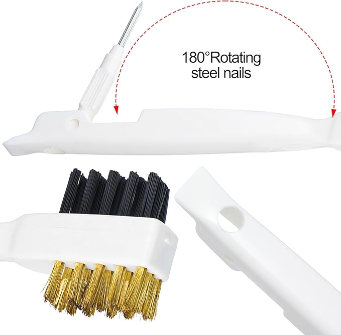 Ymapinc 2-Pack Gas Stove Top Cleaner - Gas Stove Kitchen Cleaning Scrub Brush with Cooktop Scraper, Household Cleaning Tools & Scrubber for Range Hood Grease Grime